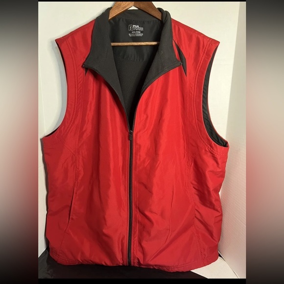 Men's‎ PGA Tour Golf Vest. Full Zip. Red. XXL. - Picture 2 of 4